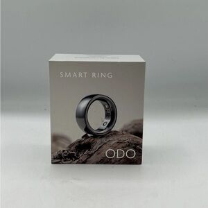 NIB* ODO Smart Ring - Black Size 10 (65mm) Health Monitoring. w Charger. Blk